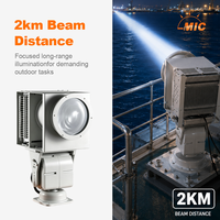 2000 Meter Strahlweite LED-Suchscheinwerfer 250W 350W für Hafenhafte und Marine-Beleuchtung C5M Korrosionsbeständig IP66 Wasserdicht