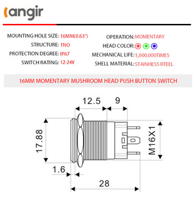 Drukknop Machine Tactiele Feedback Duidelijk Klik Sensatie Drukknop Schakelaar Druk Op Knop Voor Gebruikersinterface Ontwerp - Product Image 2