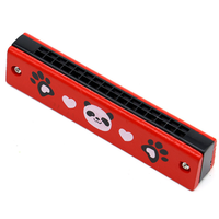High Quality 16 Holes Kids Mouth Organ & Harmonica Cute Educational Toy Wood & Plastic Musical Instrument