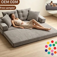 Canapé modulaire sectionnel moderne pliable en velours de luxe, nouveau design OEM, pour salon