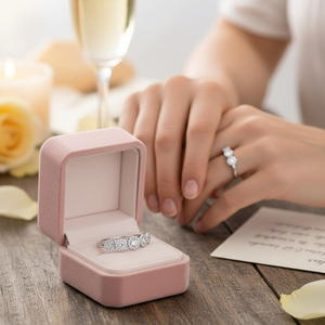 Women's 14K White Gold 0.60TCW Classic Engagement <b>Ring</b> with Real Round Diamond and Prong Setting - Product Image 3