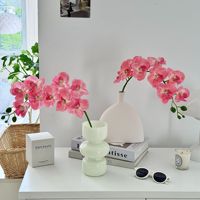Offre Spéciale – Fleurs Artificielles Phalaenopsis à 9 Têtes, Durables, Effet Réel, pour Décoration de Table Maison et Bureau – Fausses Fleurs d'Orchidée