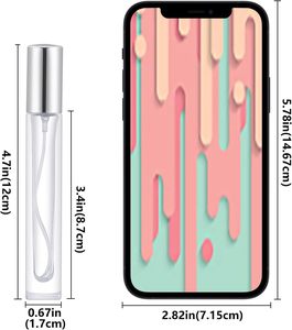 Flacon de parfum vide portable de voyage, mini vaporisateur 10 ml, flacon testeur, échantillons de parfum 7,5 ml, sérigraphie, verre de haute qualité - Product Image 4