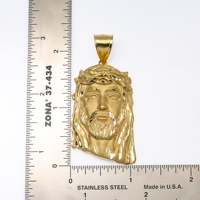 Usine de bijoux en chine S925 argent 9k 10k 14k 18k solide pur or véritable Moissanite diamant pendentif jésus