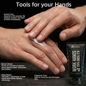 <span class=keywords><strong>Crema</strong></span> de Manos Profesional con 15% de <span class=keywords><strong>Urea</strong></span>, Fórmula Fermentada, No Grasosa, Protección Duradera para Trabajadores Industriales, OEM, a Granel, Minimalista - Product Image 3