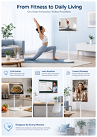 21,5/23,8/32 Zoll Indoor-Flughafen Tragbarer Smart-Bildschirm Android Mobiler Bildschirm mit 6GB RAM 128GB ROM Optional Konfigurierbar