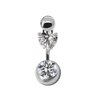 Getta Anneaux de ventre en acier inoxydable chirurgical 316L avec papillon Christina Vertical Hood VCH Genital Piercing pour femmes mariages