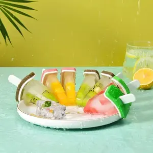 Molde DIY casero para helados y paletas con tapa, molde con forma de sandía para jugo congelado, leche, herramientas de cocina para hacer helados - Product Image 3