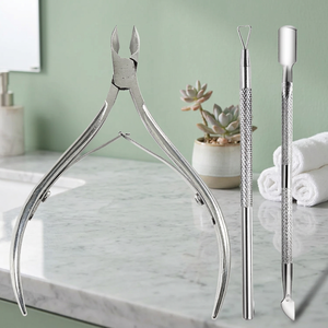 Juego de Herramientas Profesionales de Acero Inoxidable para Uñas de Bebé con Pinza de Boca Ancha, Empujador de Cutículas, Duradero para el Cuidado de los Dedos - Product Image 1