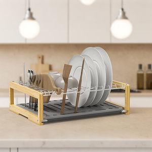 Tapete de Secado de Platos de Tierra de Diatomeas Súper Absorbente, Tapete de Secado Rápido con Rejilla para Platos de Acero Inoxidable - Product Image 2