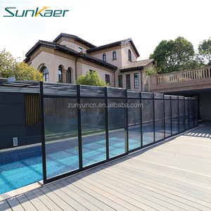 Cubierta de Piscina de <span class=keywords><strong>Policarbonato</strong></span> Personalizada, Cubierta Retráctil Automática de Aluminio y Vidrio <span class=keywords><strong>para</strong></span> Casa - Product Image 3