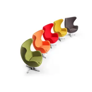 Case-hardened Sponge Swivel Armrest Lounge Chair for Office Open Area