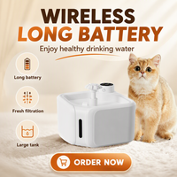 Distributeur d'eau pour animaux de compagnie en plastique de 2,8 L, fontaine à eau automatique rechargeable à circulation continue, filtration quadruple pour chats et chiens d'intérieur