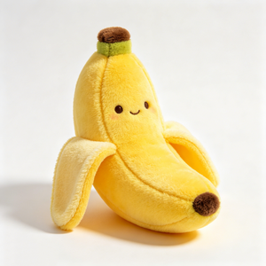 Peluche de Plátano Personalizado, Adorable Peluche Amarillo Suave y Esponjoso con Cara Sonriente, Peluche Temático de Frutas - Product Image 4