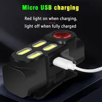 Lampu Kepala LED Mini T6+COB Portabel Lampu Kerja Tahan Air Menggunakan Baterai untuk Penerangan Malam Lampu Senter Kepala