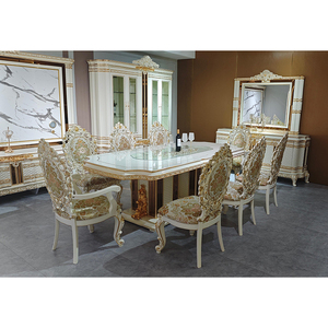 Ensemble <span class=keywords><strong>de</strong></span> table à <span class=keywords><strong>manger</strong></span> en bois <span class=keywords><strong>de</strong></span> style royal européen, <span class=keywords><strong>8</strong></span> chaises, meubles <span class=keywords><strong>de</strong></span> maison, <span class=keywords><strong>salle</strong></span> à <span class=keywords><strong>manger</strong></span>, grande table à <span class=keywords><strong>manger</strong></span> classique en bois - Product Image 1