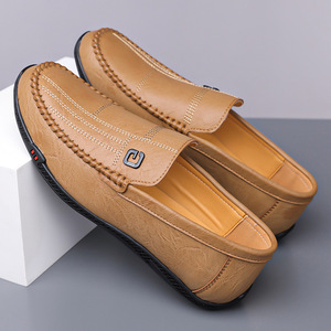 รองเท้าโลฟเฟอร์หนังลำลองสำหรับผู้ชาย ระบายอากาศได้ดี พื้นยางแบบสวม ส้นเตี้ย เหมาะสำหรับขับรถ ธุรกิจ และสวมใส่สบายๆ - Product Image 2