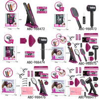 Jouets de salon de coiffure pour filles kit de jouets de salon de beauté pour enfants ensemble de coiffure de simulation avec sèche-cheveux ciseaux de sac à outils de styliste