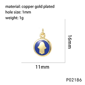 Fornecimento Direto de Fábrica: Amuletos de Concha Mão de Hamsá e Pingentes Coloridos de Zircônia com Estrela e Lua para Criação de Colares Espirituais DIY - Product Image 6
