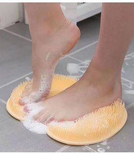 Silicone <b>Bath</b> <b>Scrubber</b> Mat, Shower Foot Cleaner with Strong Suction Cups, Exfoliating Back & Foot Massager for Bathroom - Product Image 3