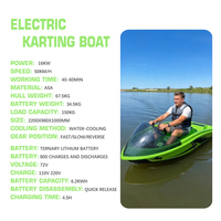 Vente directe usine 2026 : Mini jet ski électrique pour sports nautiques, vitesse 50 km/h, idéal pour le karting aquatique en extérieur