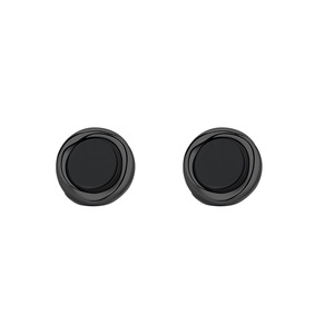 S925 Sterling Silver Round Black <b>Onyx</b> Bezel Set Stud <b>Earrings</b> Minimalist Classic Trendy Daily Fine Jewelry For Women And Men - Product Image 1
