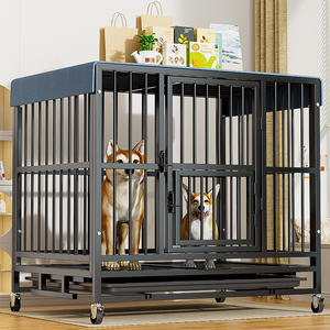 Eenvoudig Te Monteren Metalen Beweegbare Zware Hondenkennel Mooie Stevige Grote Huisdieren Huis Binnen Met Toilet Solide - Product Image 2