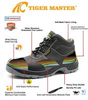 Chaussures de sécurité pour le travail minier certifiées CE S3 en cuir noir, embout en acier, anti-perforation, antistatiques, résistantes à l'huile et antidérapantes, semelle en PU pour hommes