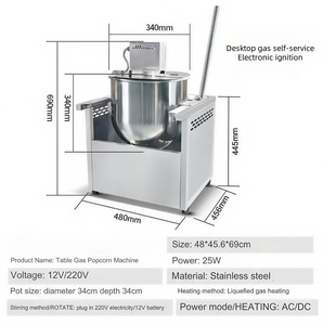 Machine à <span class=keywords><strong>Popcorn</strong></span> Commerciale au Gaz et Électrique – Vente en Gros - Product Image 2