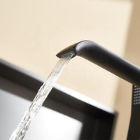 Cuivre eau chaude froide baignoire remplissage douche bain mitigeur montage au sol baignoire douche robinet salle de bain autoportant baignoire robinet