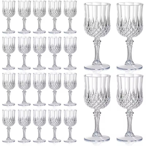 <span class=keywords><strong>Bicchieri</strong></span> da Vino <span class=keywords><strong>Vintage</strong></span> in Plastica Blu per Feste ed Eventi, Stile Retrò - Product Image 3