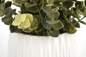 Mini künstliche Pflanzen Eukalyptusblätter in Töpfen grüner gefälschter Topf-Eukalyptus für Büro Tisch Badezimmer Grünraum Heimdekoration