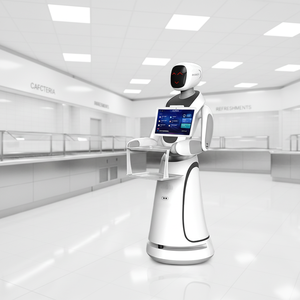 Robot <span class=keywords><strong>de</strong></span> Reparto <span class=keywords><strong>de</strong></span> Comida Amy con Carga Automática, 8 Horas <span class=keywords><strong>de</strong></span> Funcionamiento, Bandeja <span class=keywords><strong>de</strong></span> Doble Capa, Control por Aplicación, Carga Útil <span class=keywords><strong>de</strong></span> 5 kg, Clasificación IP54 para Restaurantes - Product Image 1