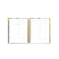 Carnet de notes de luxe personnalisé à spirale, planificateur quotidien pour le bien-être avec protège-livres