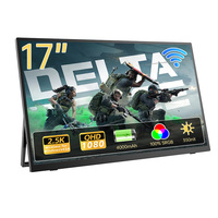 Monitor Portátil Eimio de 17 Pulgadas IPS LED con Batería Integrada Tipo-C para Viajes de Negocios, Extensor de Pantalla para Laptop, Plug & Play, OEM, ODM