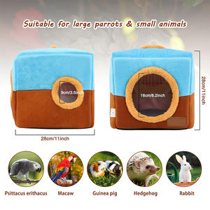 SUREAL ALHOME Bird <span class=keywords><strong>Snuggle</strong></span> Hut Papagei Hängematte Zelt Haustier Zwinger Einfach zusammenbauen Kleintier Spielhaus Hängematte hängen weiches Haustier Bett - Product Image 2