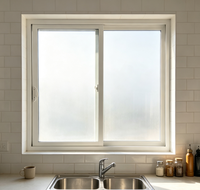 Fenêtre coulissante horizontale en PVC avec cadre en plastique, design moderne, isolation thermique, étanche, pour cuisine et hôtel