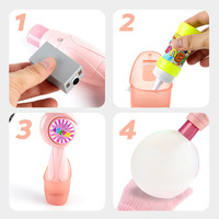 Machine à bulles pour garçons et filles, baguettes à bulles, pistolets magiques et machine à bulles de fumée rebondissantes