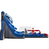 Tobogán Acuático Inflable de PVC Ecológico para Uso Comercial, Modelo Big Hoover Dam, de FUN BOUNCE