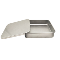 Vide Personnalisé En Relief De Luxe Baume À Lèvres Solide Parfum Cheveux Cire Étain Cas Rectangulaire Vide Argent Mini Glisser Top Boîte En Métal