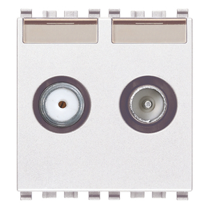 ทีวี-อาร์ดี-แซท พอสต์ธรอว์ซ็อกเก็ต 2 ช่องเสียบปลั๊กสีขาว - Product Image 1