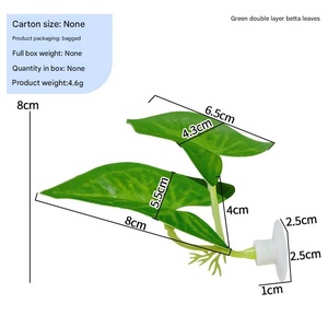 Décor d'aquarium plantes aquatiques artificielles pour Bettas lit de <span class=keywords><strong>poisson</strong></span> frai repos feuilles ornementales élégantes pour la décoration d'animaux domestiques - Product Image 4