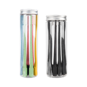 Juego de peines de doble punta Wanmei para cejas y línea del cabello, paquete de 8 y 12 unidades, botella de almacenamiento negra colorida - Product Image 1