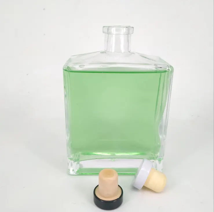 Vacío reed difusor de cristal de 500ml botella cuadrada de la botella