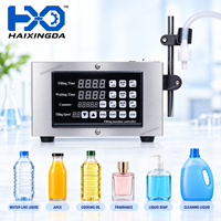 Machine de remplissage de liquides compacte, remplisseuse automatique de bouteilles à buse unique pour l'eau, le jus, l'huile, le parfum et les liquides de nettoyage ménager