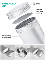 Boîte ronde hermétique en aluminium, conteneur métallique personnalisé avec logo, pot en métal à couvercle vissé pour dentifrice et comprimés