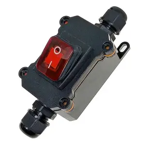 DPST ON OFF 4P Waterproof Switch 220V 30A High Current Combination Switch with Blue Green Red Lights