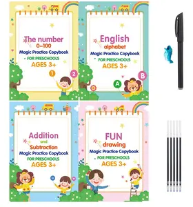 Libro de escritura en inglés para niños, práctica de escritura mágica, cursiva, escuela, nuevo