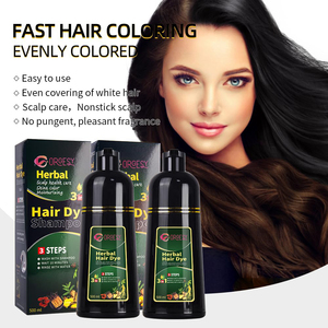 Oem r'endase Đen thuốc nhuộm tóc dầu gội 3 trong 1 thảo dược thuốc nhuộm tự nhiên bìa màu xám, cho phụ nữ/người đàn ông màu tóc cho màu xám bảo hiểm (Đen) 500ml - Product Image 2