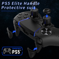 Poignée de jeu Accessoires pour manettes de jeu Peau antidérapante Housse en silicone pour PS5 DualSense Edge Protector